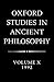 Oxford Studies in Ancient Philosophy: Vol 10: 1992