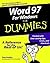 Word 97 for Windows for Dummies