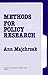 Methods for Policy Research (Applied Social Research Methods)
