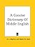 A Concise Dictionary Of Middle English