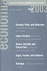 Economia: Fall 2003: Journal of the Latin American and Caribbean Economic Association