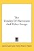 The Vitality Of Platonism And Other Essays
