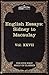 English Essays: From Sir Philip Sidney to Macaulay: The Five Foot Shelf of Classics, Vol. XXVII (in 51 Volumes)