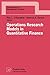 Operations Research Models in Quantitative Finance: Proceedings of the XIII Meeting EURO Working Group for Financial Modeling University of Cyprus, ... Cyprus (Contributions to Management Science)