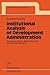 Institutional Analysis of Development Administration by Andreas Foerster