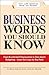 Business Words You Should Know by H. Dean McKay