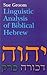 Linguistic Analysis of Biblical Hebrew