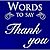 Words to Say Thank You
