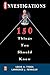 Investigations 150 Things You Should Know by Lawrence J. Fennelly