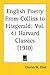 English Poetry from Collins to Fitzgerald by Charles William Eliot