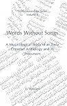 Words Without Songs (SOAS Musicology) Volume 3