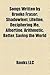 Songs Written by Brooke Fraser: Shadowfeet, Lifeline, Deciphering Me, Albertine, Arithmetic, Better, Saving the World