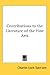 Contributions to the Literature of the Fine Arts