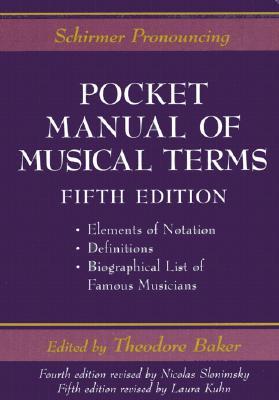 Schirmer Pronouncing Pocket Manual of Musical Terms (Paperback)