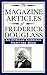 The Magazine Articles of Frederick Douglass: (An African American Heritage Book)
