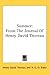 Summer: From The Journal Of Henry David Thoreau