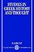 Studies in Greek History and Thought by P.A. Brunt