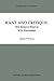 Kant and Critique: New Essa...