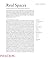 Real Spaces by David Summers
