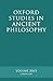 Oxford Studies in Ancient Philosophy by David N. Sedley