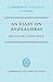 An Essay on Anaxagoras by Malcolm Schofield