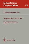 Algorithms - ESA '93: First Annual European Symposium, Bad Honnef, Germany, September 30 - October 2, 1993. Proceedings (Lecture Notes in Computer Science, 726)