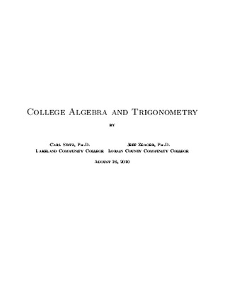 College Algebra and Trigonometry