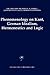 Phenomenology on Kant, Germ...