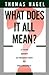 What Does It All Mean? A Very Short Introduction to Philosophy