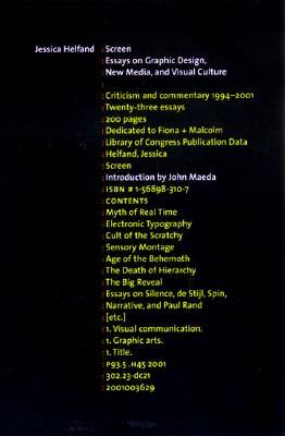 Screen: Essays on Graphic Design, New Media, and Visual Culture (Paperback)