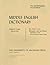 Middle English Dictionary: Plan and Bibliography