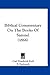 Biblical Commentary On The Books Of Samuel (1866)