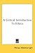 A Critical Introduction to Ethics