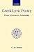 Greek Lyric Poetry: From Al...
