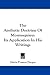 The Aesthetic Doctrine Of Montesquieu: Its Application In His Writings