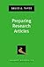 Preparing Research Articles by Bruce A. Thyer