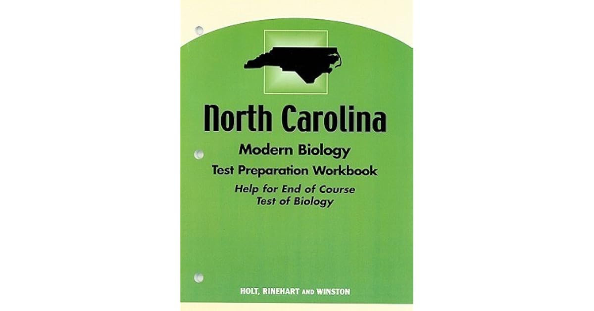 North Carolina Modern Biology Test Preparation Workbook Help for End