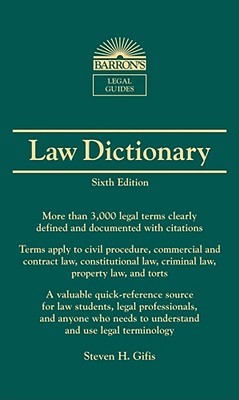 Barron's Law Dictionary (Paperback)