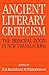 Ancient Literary Criticism:...