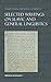 Selected Writings on Slavic and General Linguistics