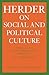 Herder on Social and Political Culture by Johann Gottfried Herder
