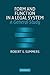 Form and Function in a Legal System by Robert S. Summers