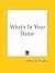 What's in Your Name by Clifford W. Cheasley