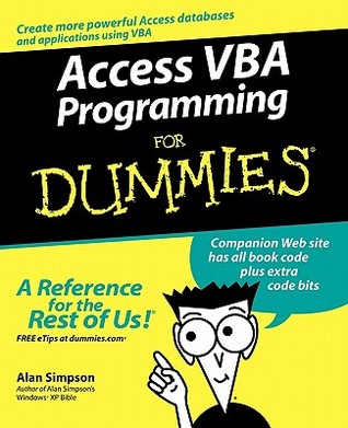 Access VBA Programming For Dummies (Paperback)