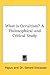 What Is Occultism? a Philos...