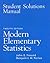 Student Solutions Manual for Modern Elementary Statistics