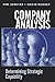 Company Analysis: Determining Strategic Capability