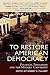 To Restore American Democracy: Political Education and the Modern University