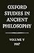 Oxford Studies in Ancient Philosophy: Vol 5: 1987