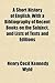 A Short History of English; With a Bibliography of Recent Books on the Subject, and Lists of Texts and Editions